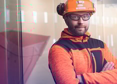 Jarkko Ruokojärvi at the glass labyrinth.