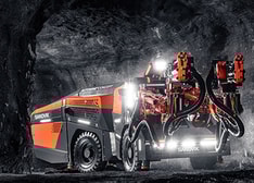 AutoMine® concept underground drill in an underground mine