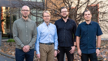 Winners of innovation prize: Andreas Norman, Senior R&D Professional Engineer, Tomas Jansson, R&D Expert, Anders Nordberg, Principal R&D Professional Engineer, David Wickström, Senior R&D Professional Engineer