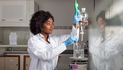 Nadia Ayad in laboratory