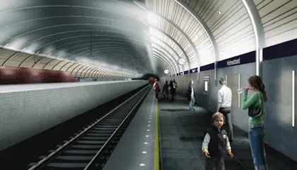 Drawing of Holmestrand station