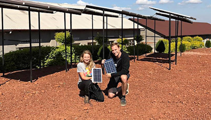 Sara Svensson and Rasmus Lundvik from Engineers Without Borders at the The Institute of Technology at Linköping University, Sweden, are upgrading the power system at a girls’ school in Chonyonyo, Tanzania.
