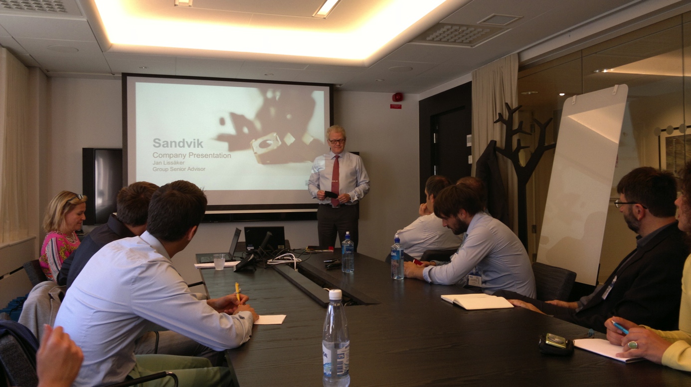 Italian student visit at Sandvik