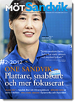 Omslaget till tidningen Möt Sandvik nr 2-2012