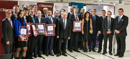 "Bildtext=Picture from the ceremony, where the Chomutov product unit received the award 'Best Innovator of the year' in the Czech Republic