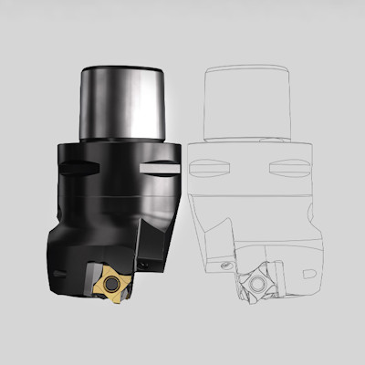 A tool holder with a metal-cutting insert